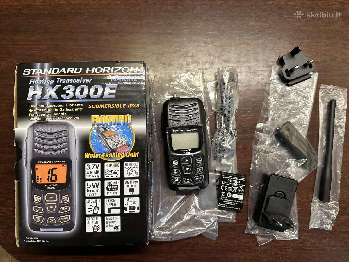 Standard Horizon Hx300e Vhf, nešiojamasis Radijas - nuotraukos Nr. 2