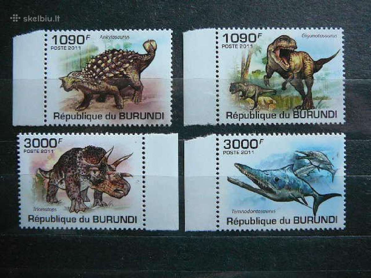 Dinozaurai Burundis 2011 Mnh bur199