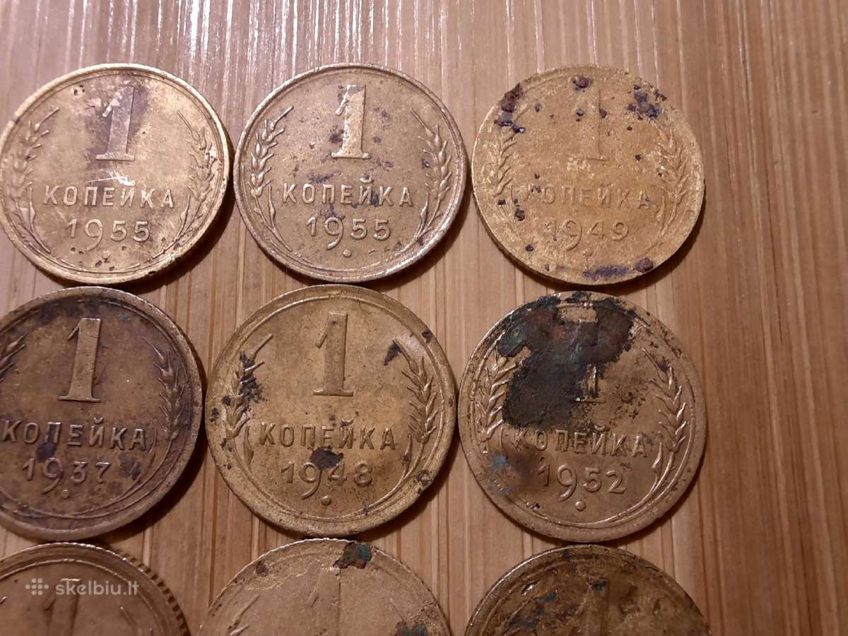 1 kapeika 1937-1955 rinkinukas TSRS - nuotraukos Nr. 3