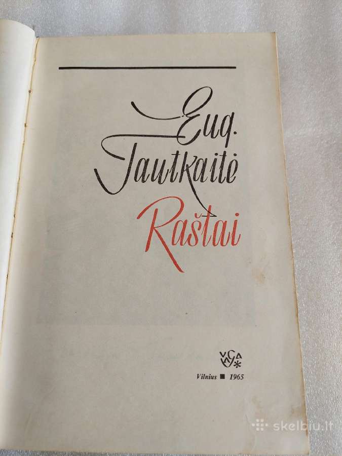 Eug. Tautkaitė. Raštai - nuotraukos Nr. 2