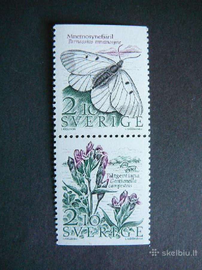 Drugeliai Geles Svedija 1987 svarus svd1423s