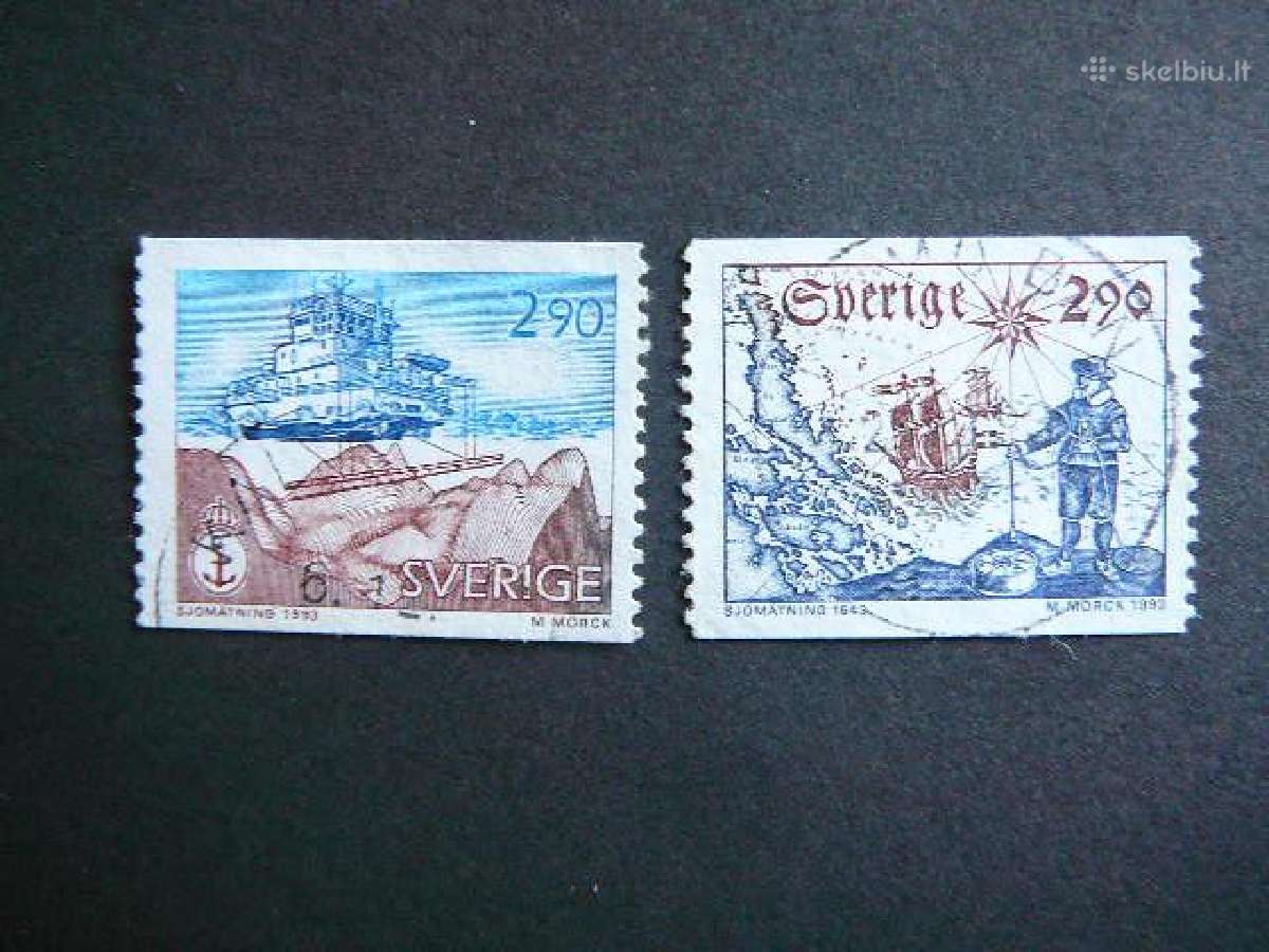 Laivai Burlaiviai Svedija 1993 antsp. svd1797/8