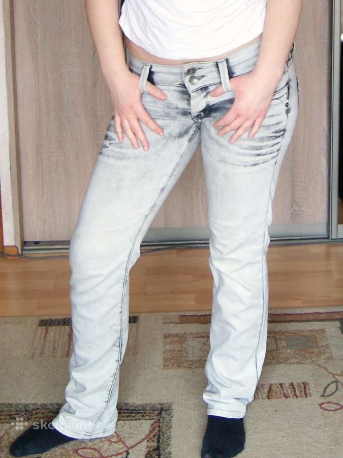 Pilkšvi House jeans džinsai
