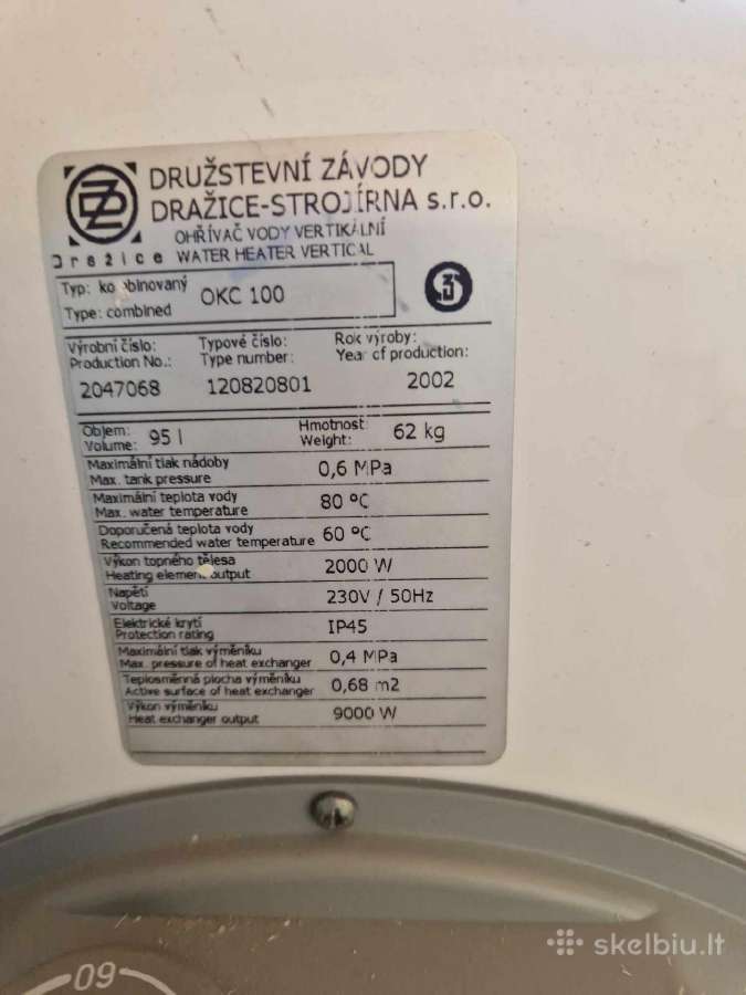 Drazice Kombinuotas šildytuvas. - nuotraukos Nr. 4