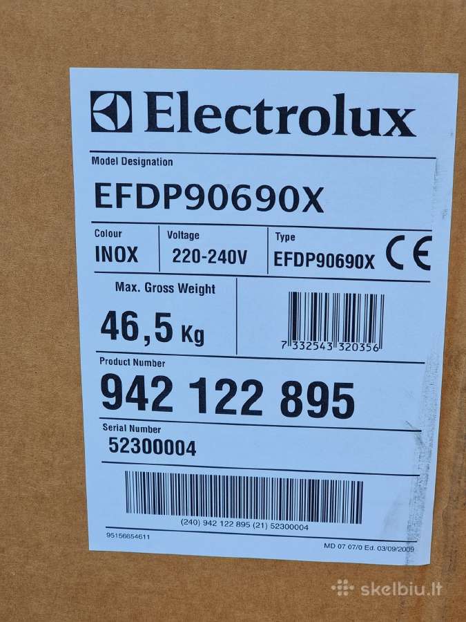 Naujas Electrolux Efdp90690x + garantija - nuotraukos Nr. 10