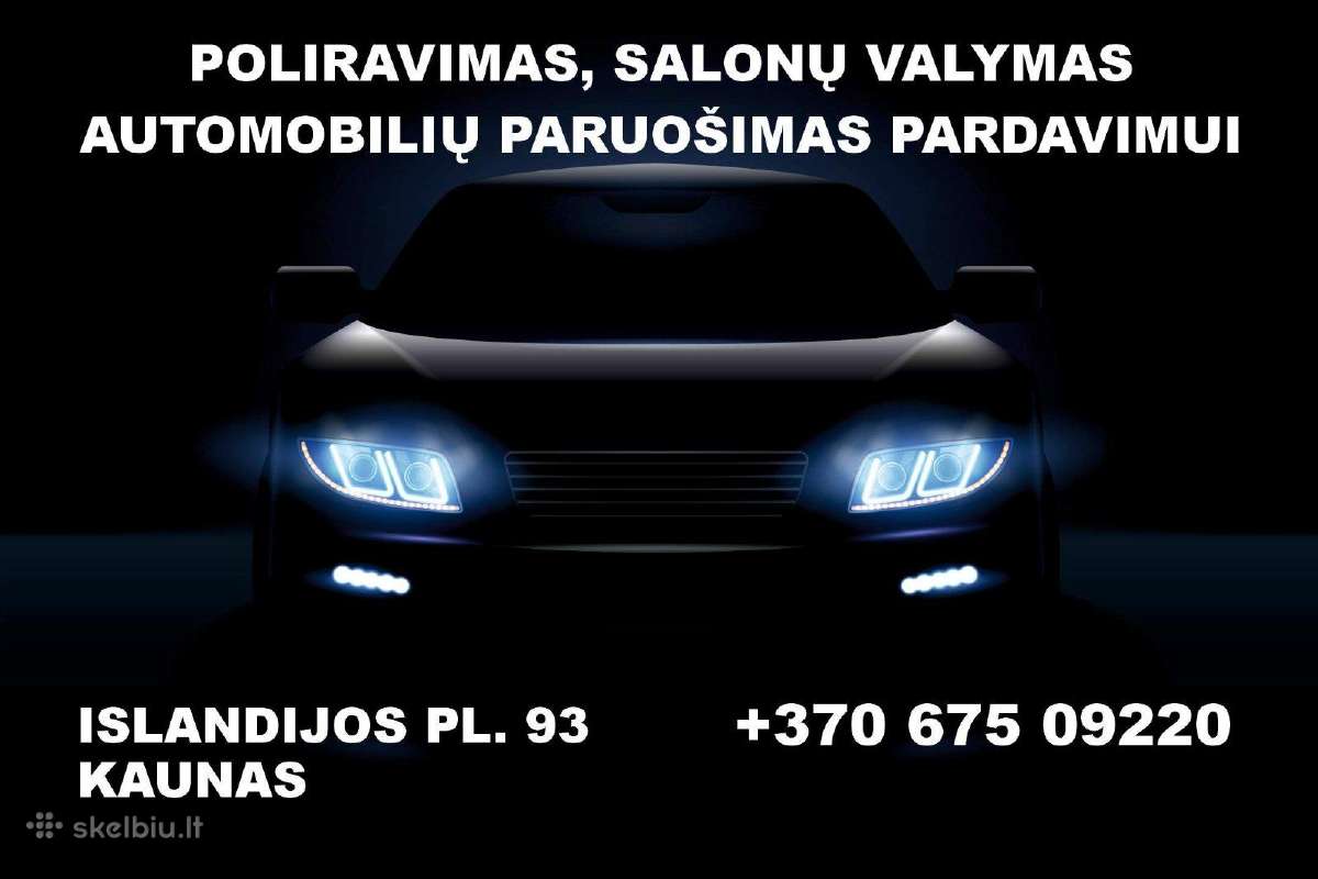 Poliravimas, salonų valymas, paruošimas pardavimui