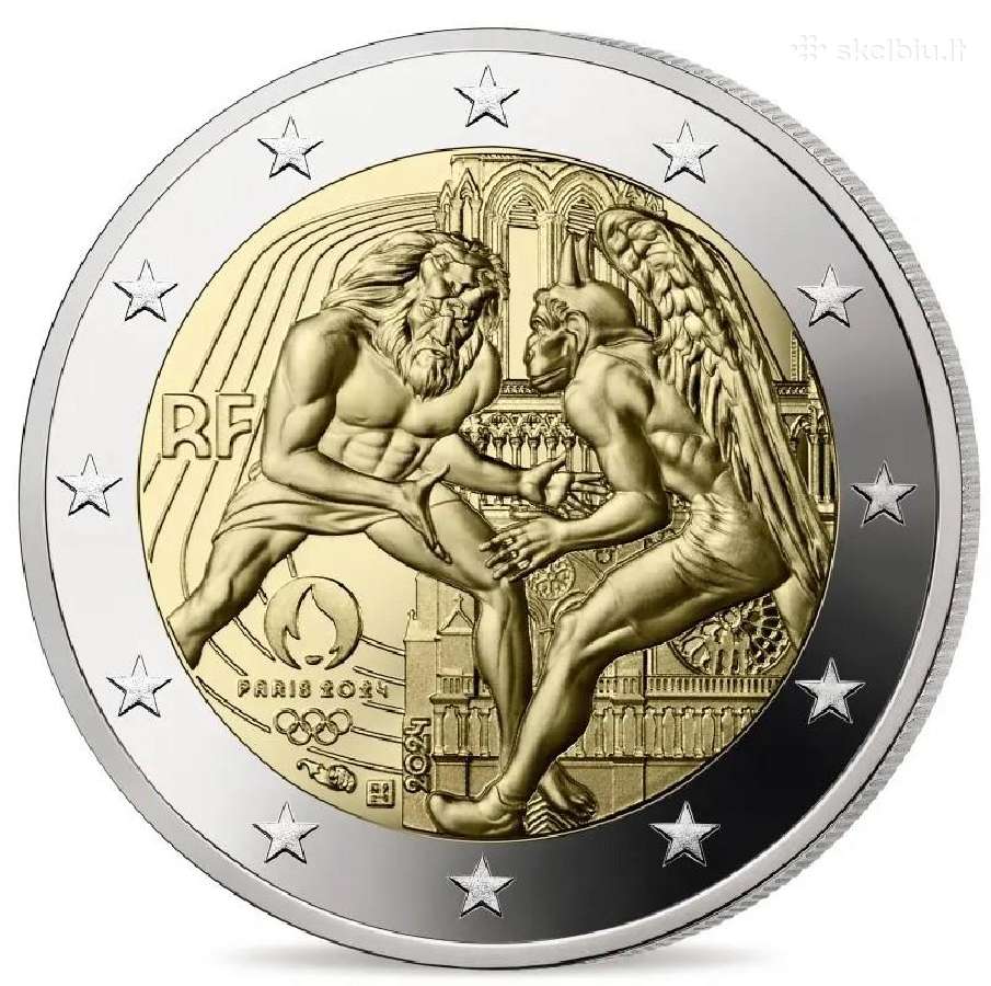 2 eurų Prancūzijos Unc proginės monetos - nuotraukos Nr. 10
