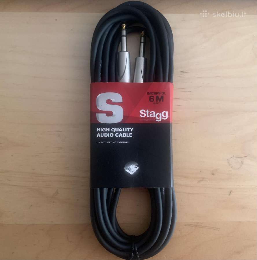 Stagg audio kabelis jack/jack (m/m), 6 m (20') - nuotraukos Nr. 2