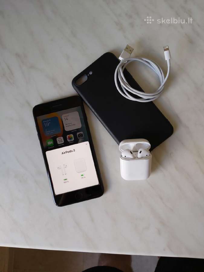 iPhone 7 plus ir airpods2 komplektas