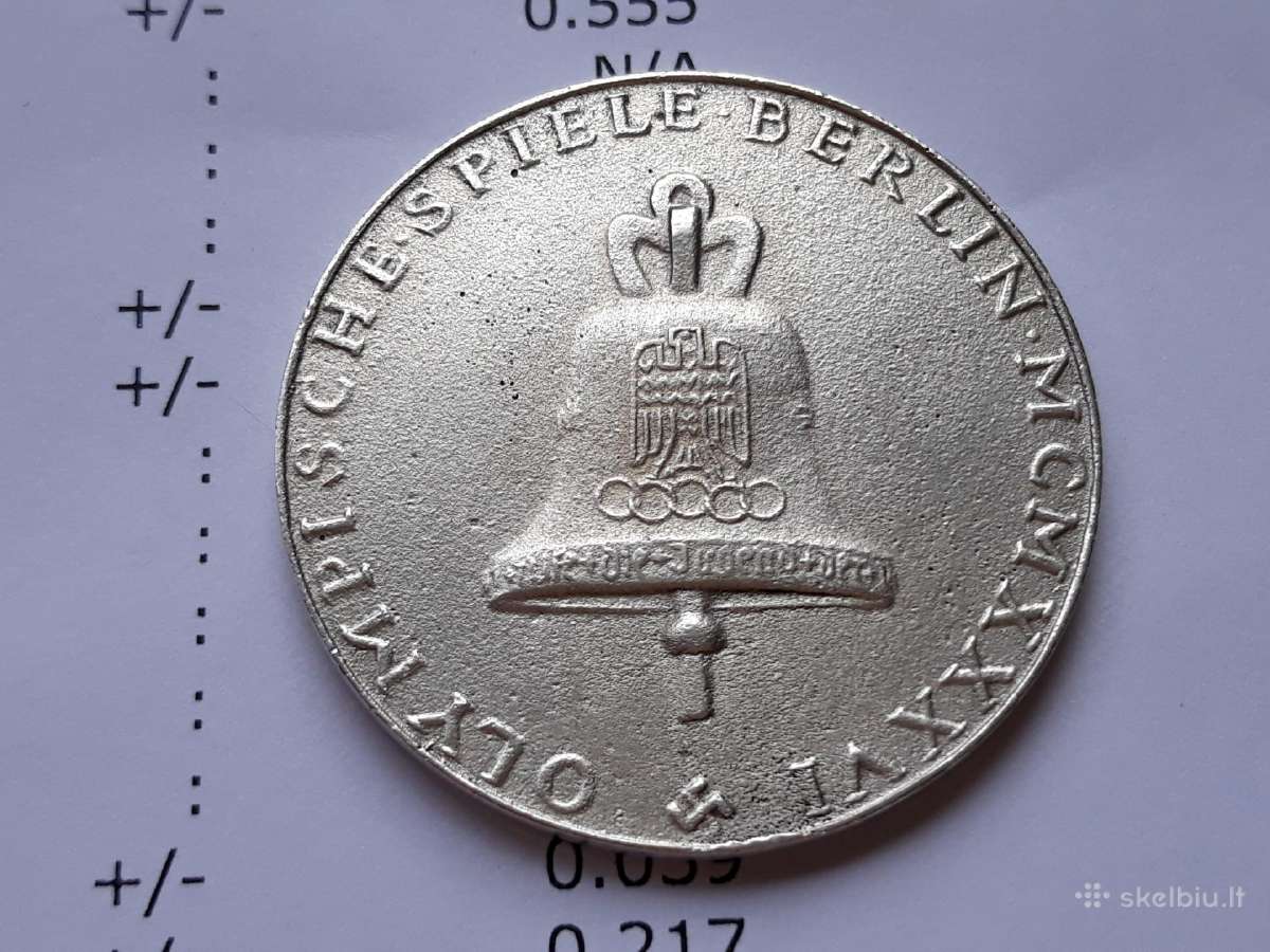 Vokietija medalis sidabras Olimpiada 1936