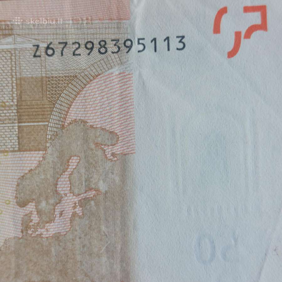 50 Euro 2002 ,serie Z - Belgium ,Belgija . - nuotraukos Nr. 5