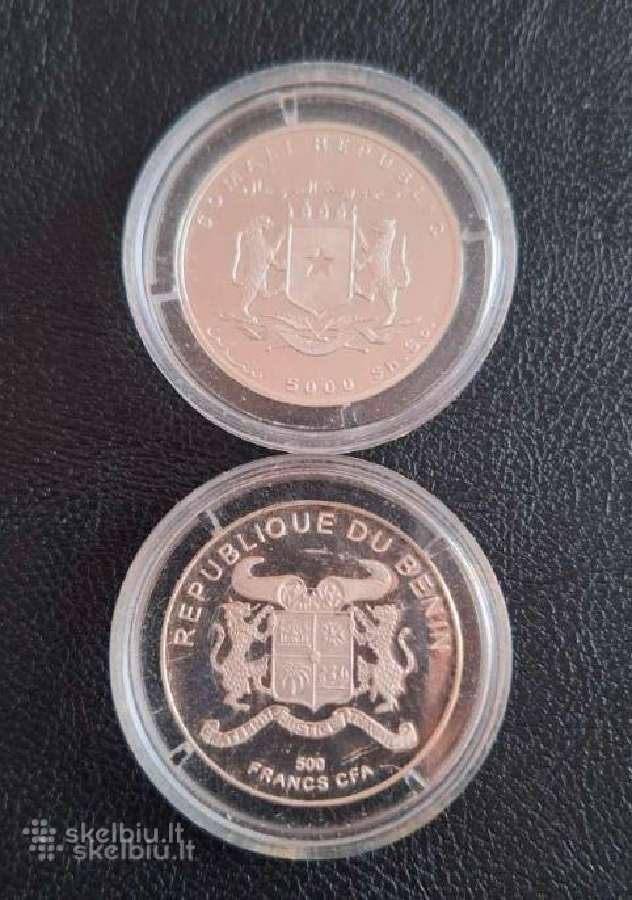 Nedidelio tiražo kolekcinės sidabrinės monetos
