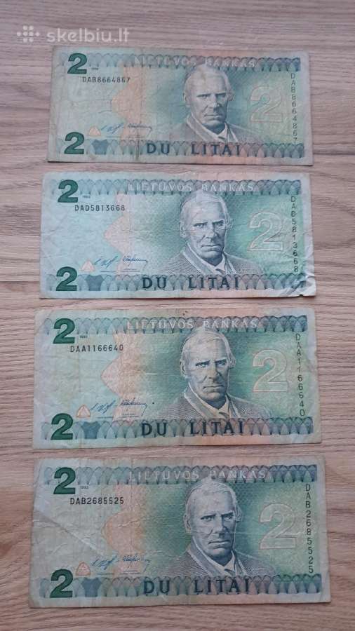 Apyvartiniai litai banknotai - nuotraukos Nr. 3