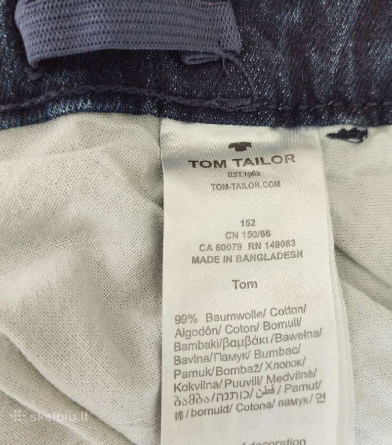 "Tom Tailor" mėlyni džinsai lieknam berniukui - nuotraukos Nr. 5