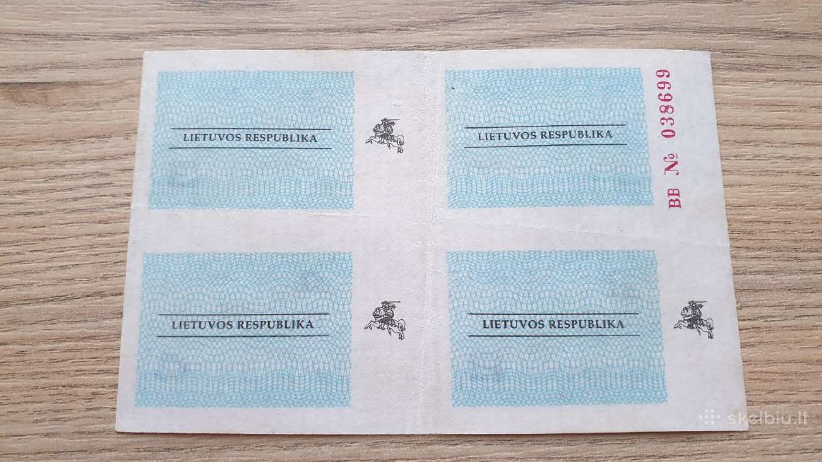 1992 metų maisto talonai Birželis - nuotraukos Nr. 2