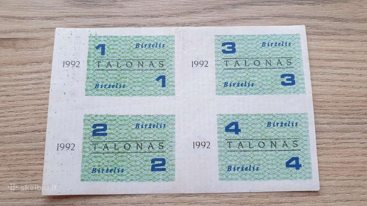1992 metų maisto talonai Birželis