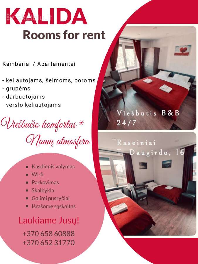 Kambarių ir butų nuoma darbuotojams, keliautojams. - nuotraukos Nr. 3