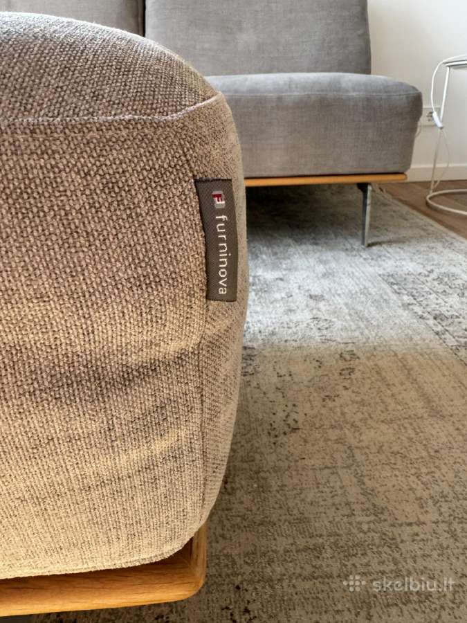 Sofa su šezlongu ir pufu, kairinė - nuotraukos Nr. 2