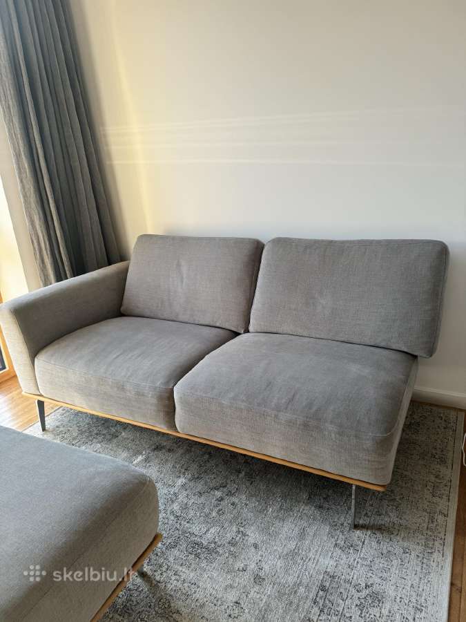 Sofa su šezlongu ir pufu, kairinė - nuotraukos Nr. 3