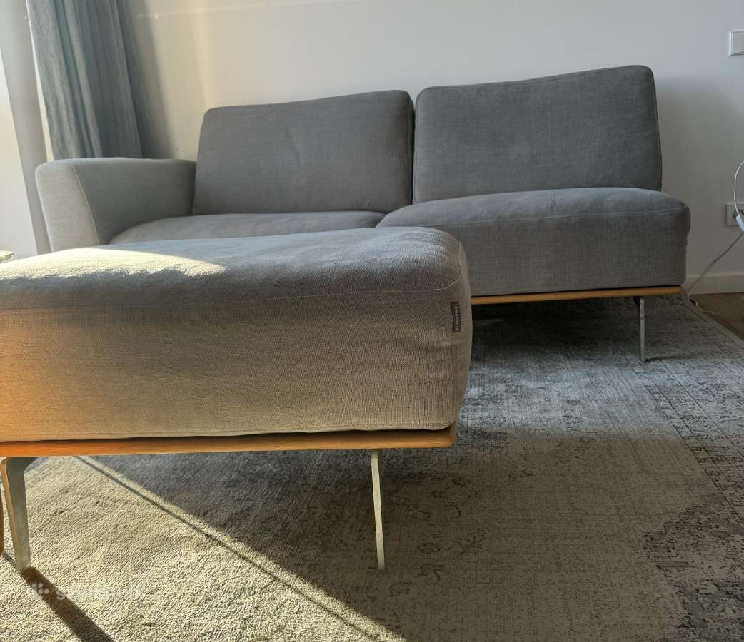 Sofa su šezlongu ir pufu, kairinė - nuotraukos Nr. 4