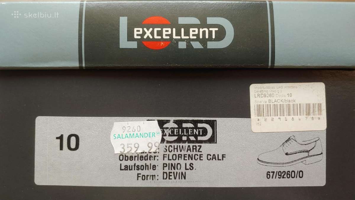 Lord EXCellent klasikiniai batai (44,5) - nuotraukos Nr. 2