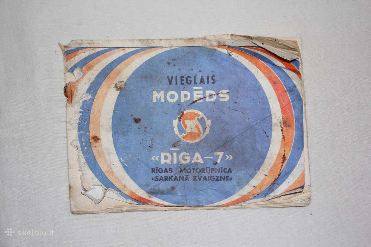 Riga-7 motorinio dviračio naudotojo knygelė 1975m