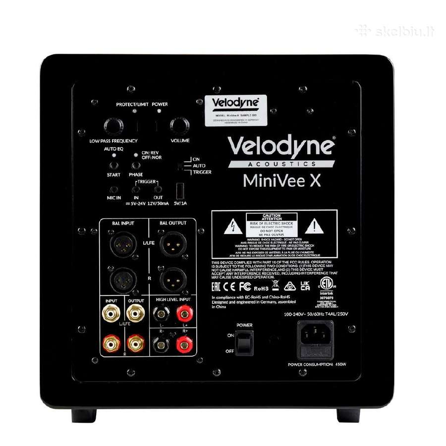 Velodyne Minivee X subwoofer 600w Xlr zemu dazniu - nuotraukos Nr. 2