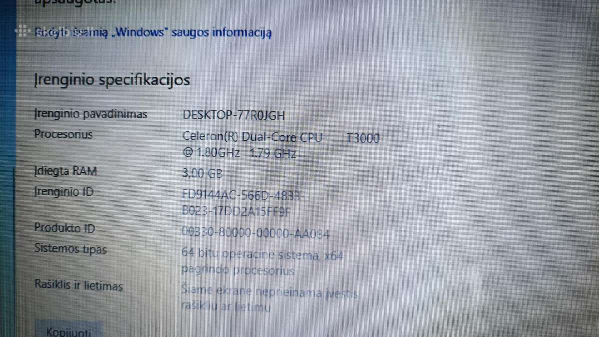 Dell vostro 10-15, 230 GB - nuotraukos Nr. 9