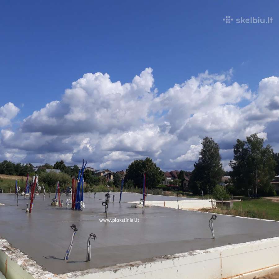 Plokštuminiai pamatai įrengimas, betonavimas - nuotraukos Nr. 8