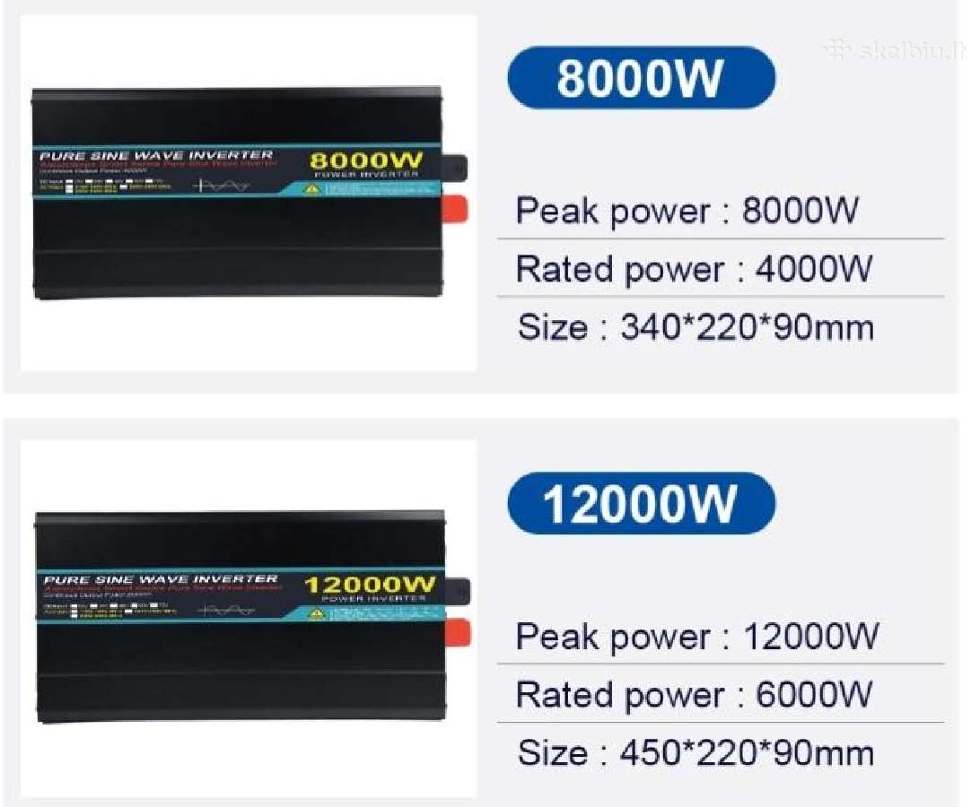 Inverteris 12 000w 24v i 220v - nuotraukos Nr. 5