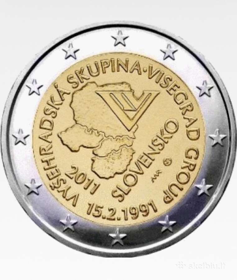 Slovakijos 2 eurai Unc