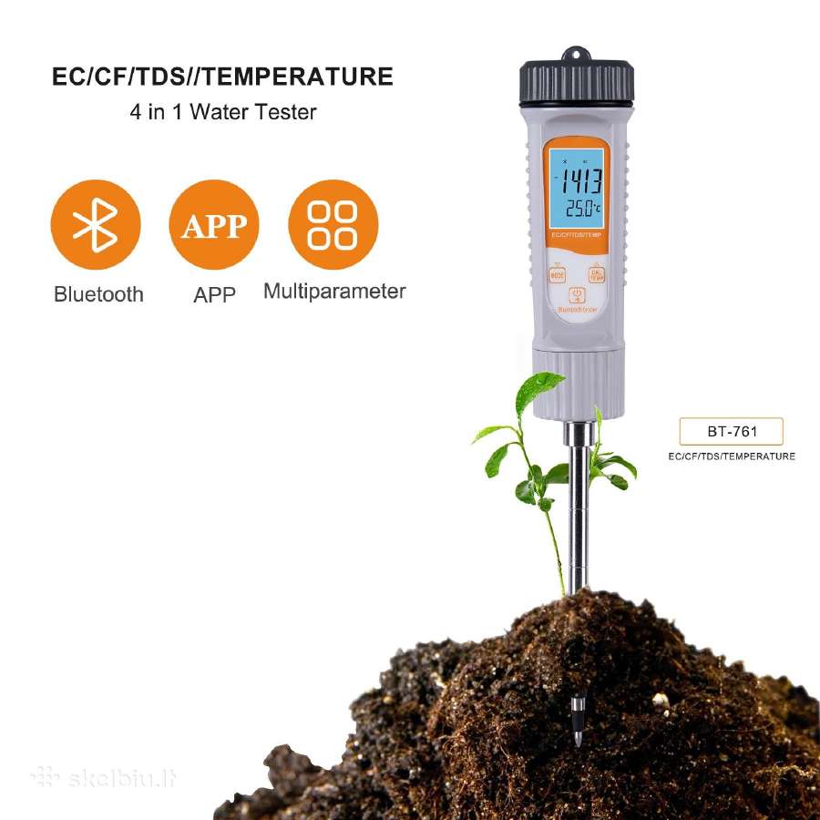 Dirvožemio Ec, Tds, CF ir temperatūros matuoklis - nuotraukos Nr. 2