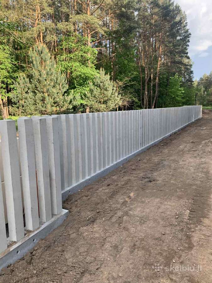 Tvoros stulpas betono šukinė tvora - nuotraukos Nr. 8