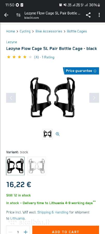 Lezyne flow cage SL - nuotraukos Nr. 2