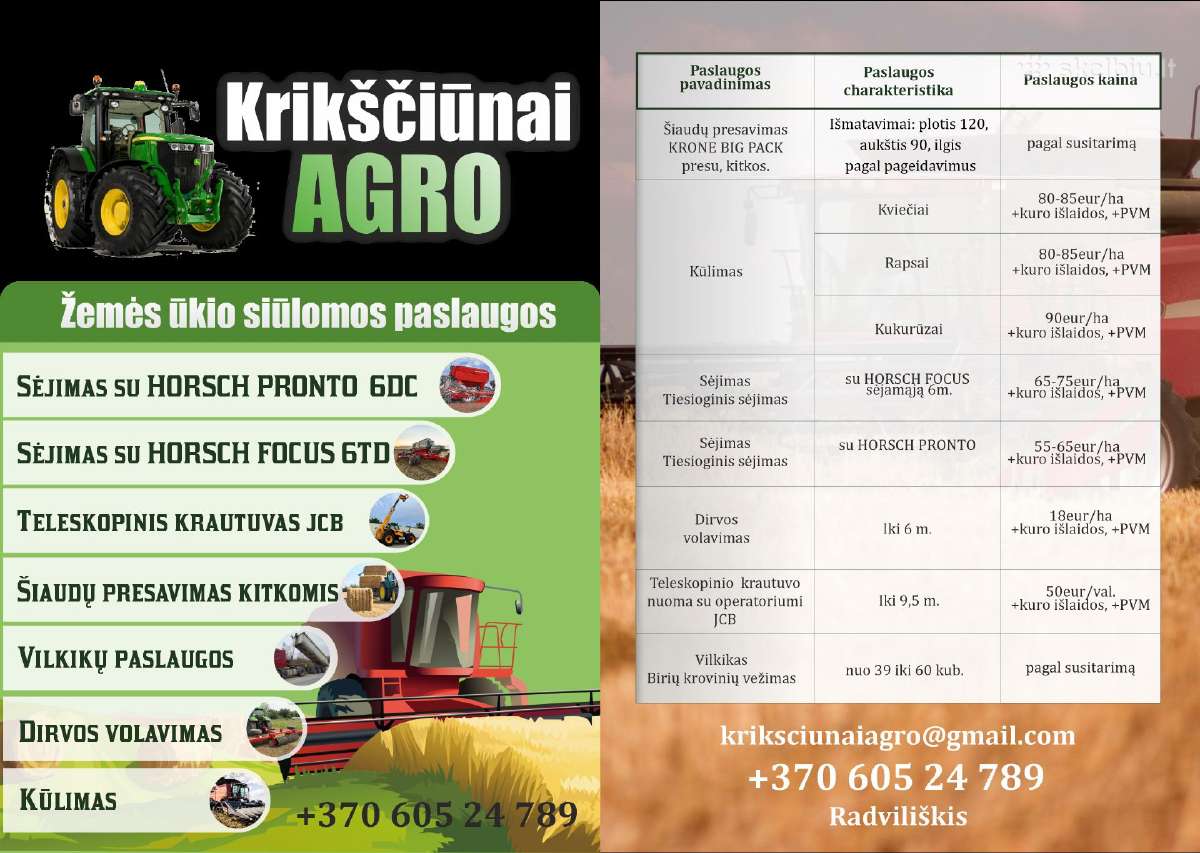 Žemės ūkio paslaugos