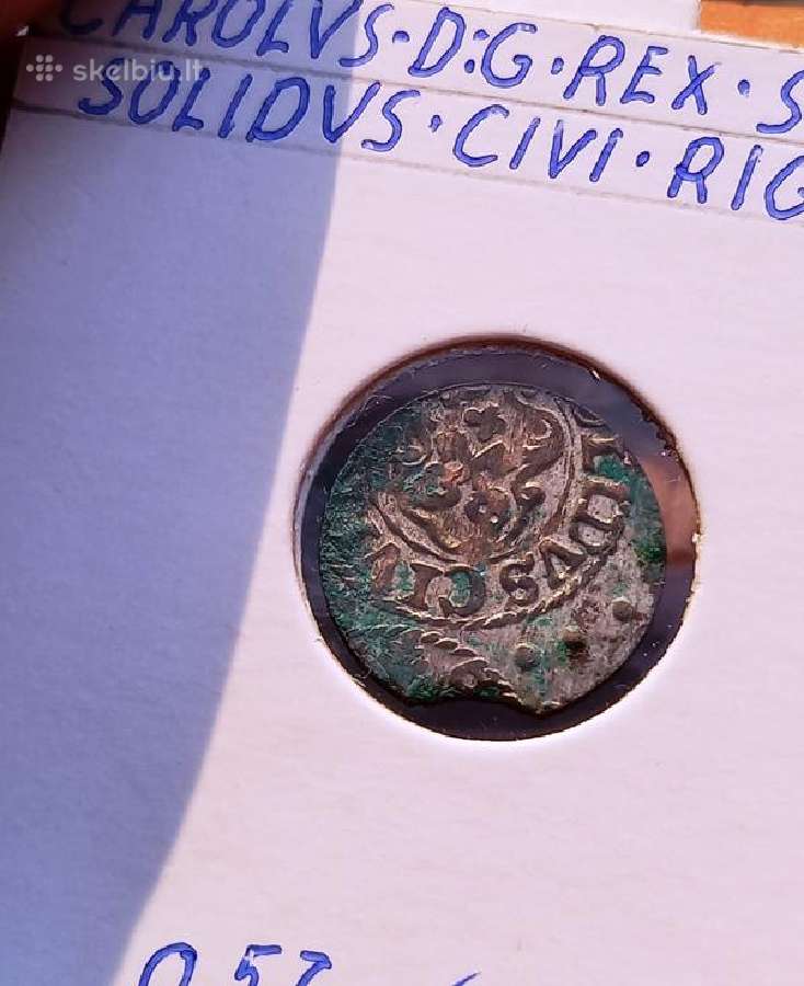 Riga - Livonija(švedų) 1660-65 solidas (sidabras) - nuotraukos Nr. 2