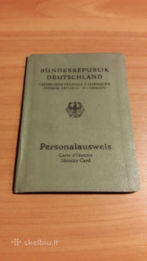 VFR piliečio pažymėjimas(personalausweis)
