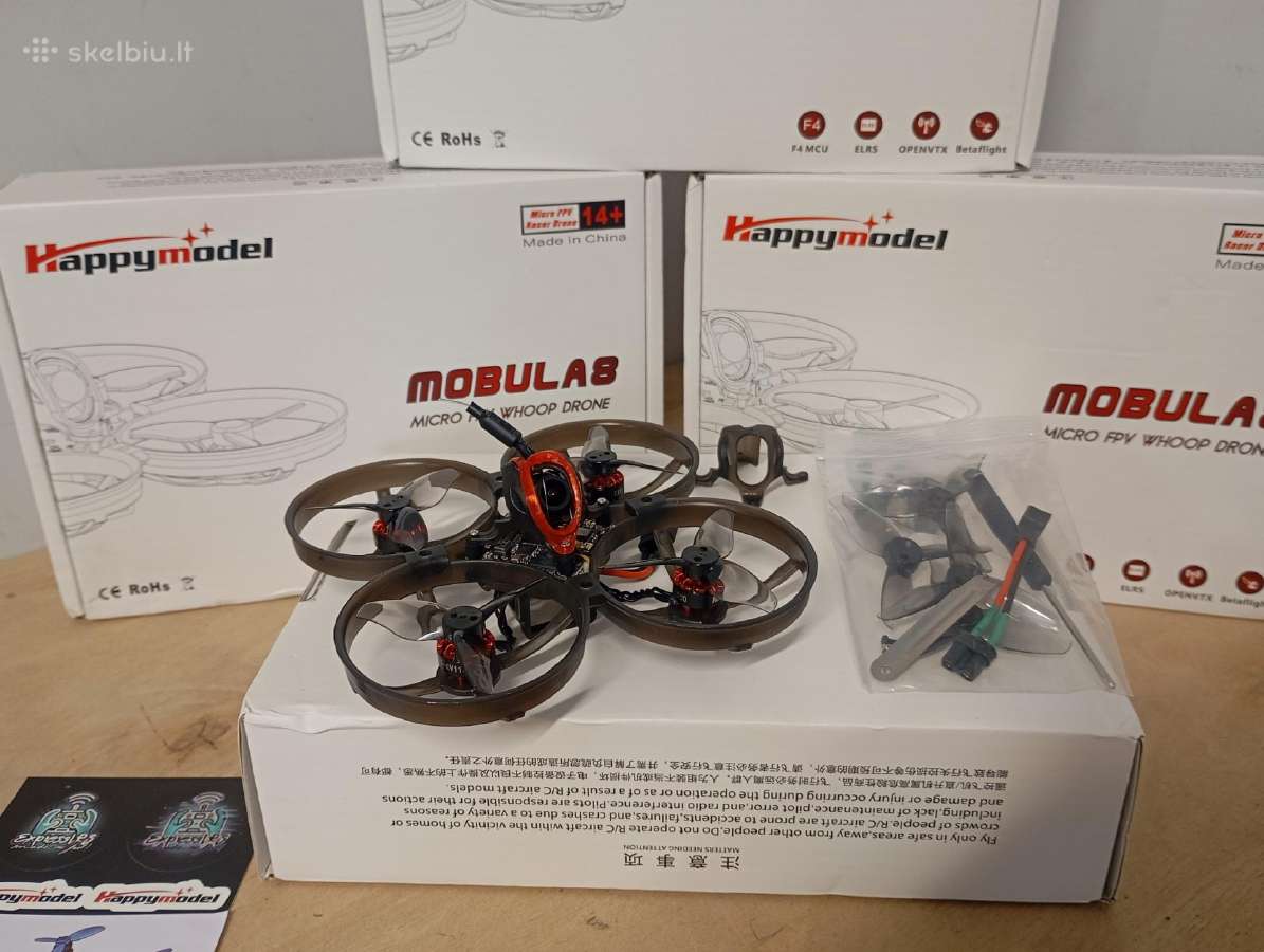 Nauji Happymodel Mobula 8 fpv dronai - nuotraukos Nr. 2
