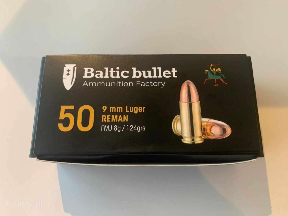 9x19 Fmj 124gr. Luger šoviniai - nuotraukos Nr. 2