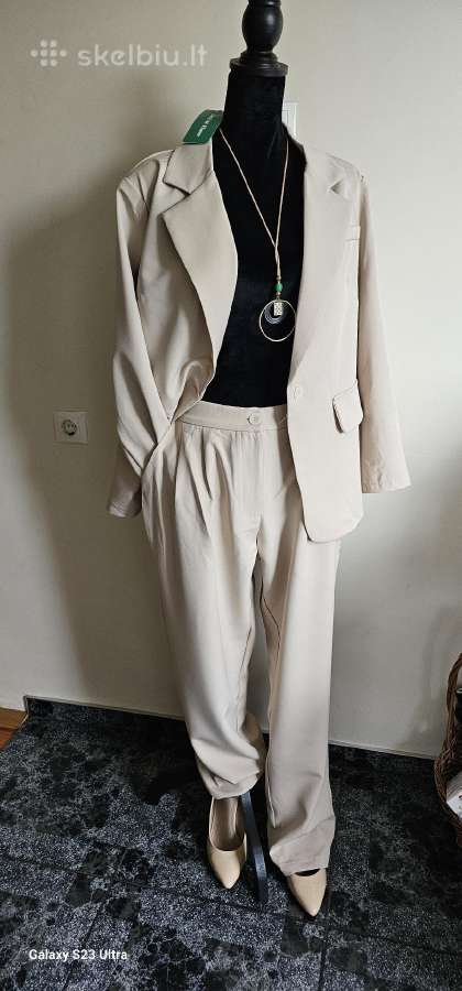Shein klasikinis elegantiškas kelnių kostiumėlis
