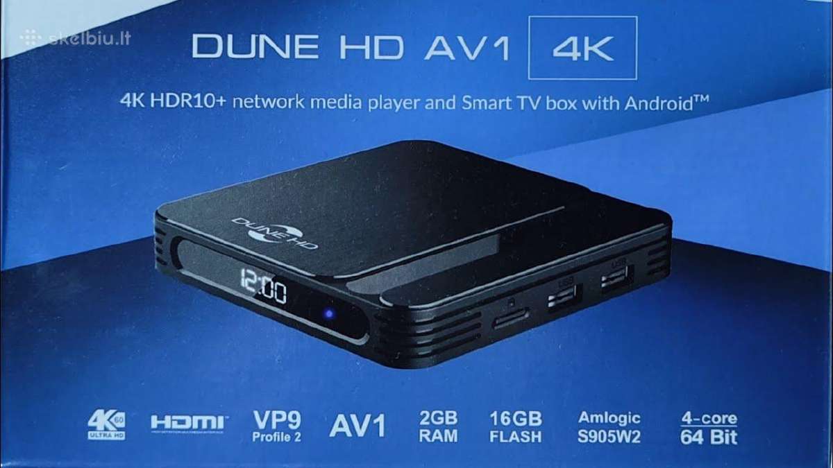 Dune HD Smartbox 4k Av1 4k media grotuvas - Skelbiu.lt