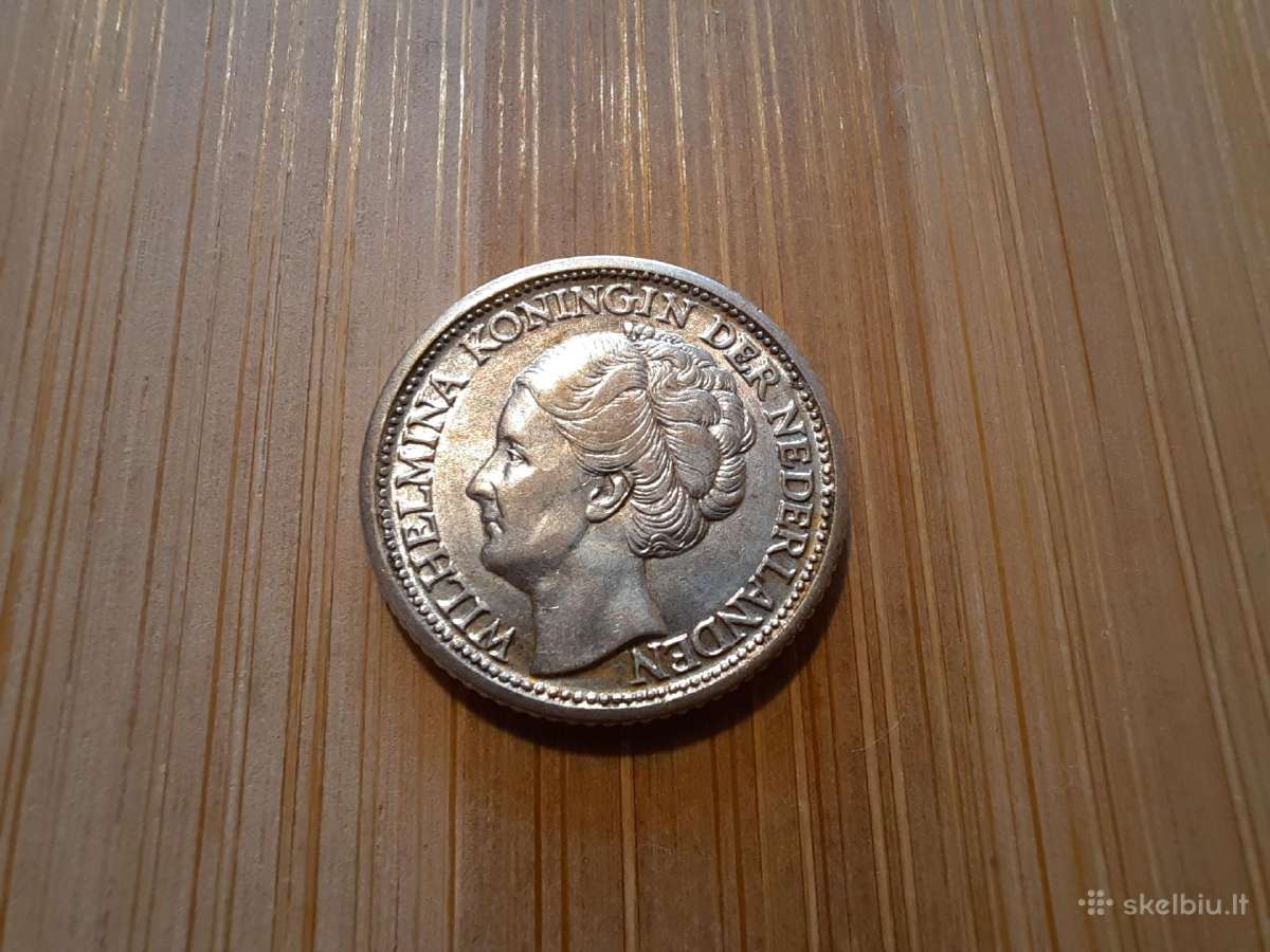 1/4 guldeno 1944 - Olandija - Sidabras
