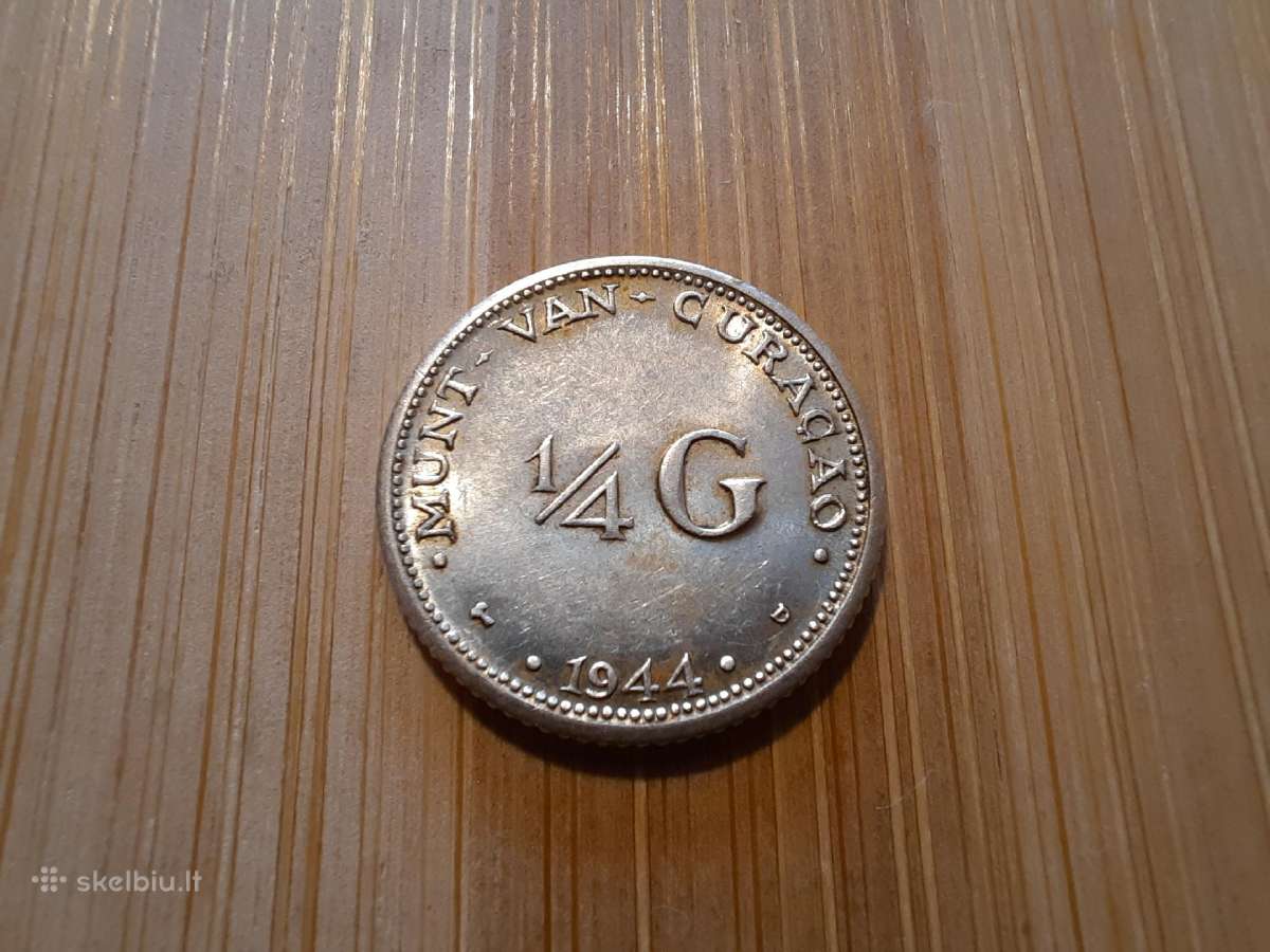 1/4 guldeno 1944 - Olandija - Sidabras - nuotraukos Nr. 2