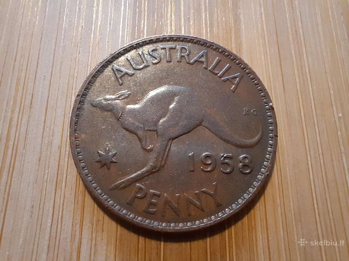 1 penny 1958 - Australija - nuotraukos Nr. 2