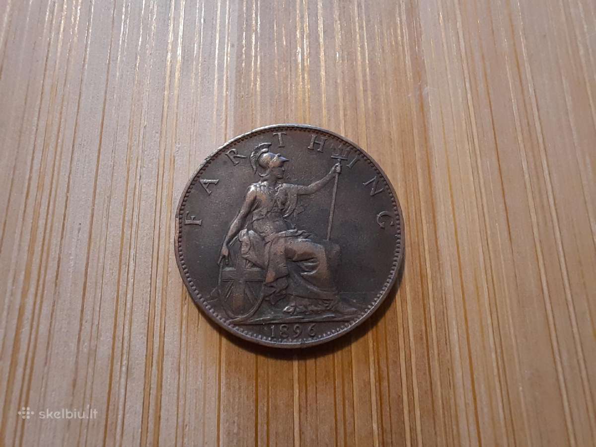 1 farthing fartingas 1896 - Anglija - nuotraukos Nr. 2