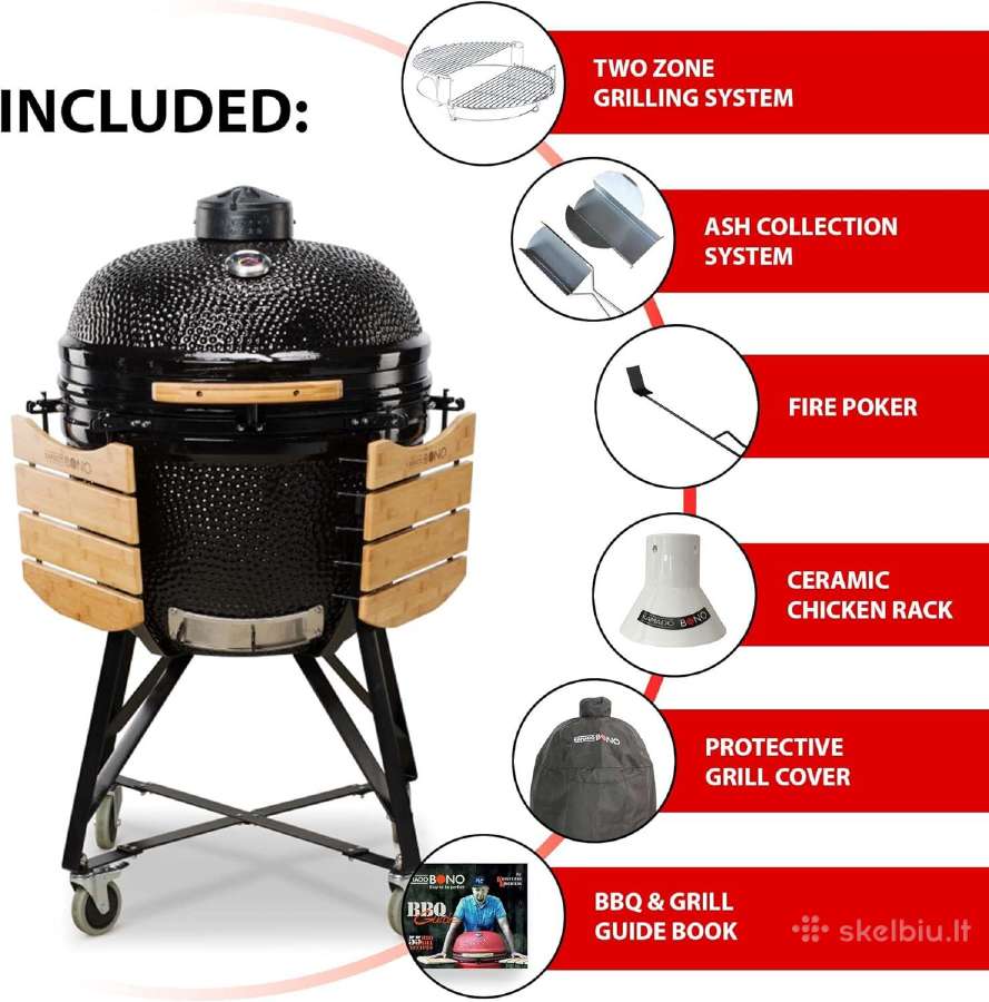 Kamado bono grande 59cm kepsninė nauja - nuotraukos Nr. 2