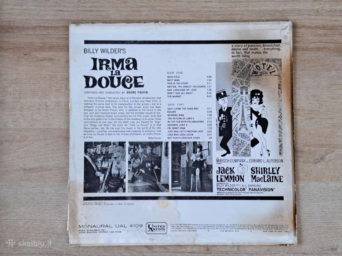 Vinilinė plokštelė Irma La Douce-1963-original - nuotraukos Nr. 4