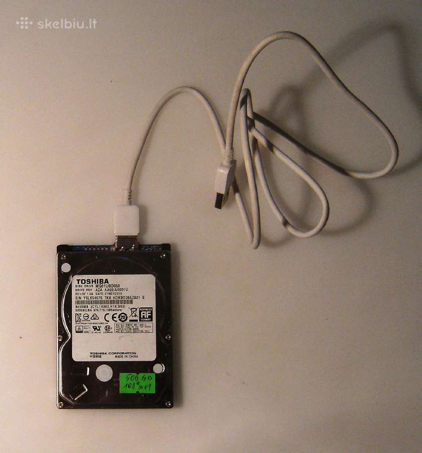 1 TB HDD 2,5'' Usb 3.0 dėžutė, 500 GB HDD 2,5'' - nuotraukos Nr. 6