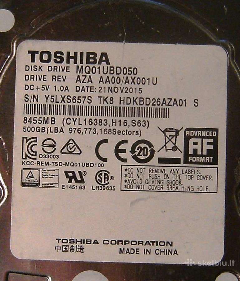 1 TB HDD 2,5'' Usb 3.0 dėžutė, 500 GB HDD 2,5'' - nuotraukos Nr. 7