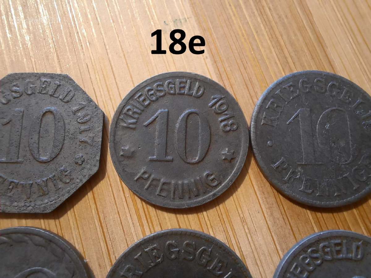 10 pfennig feningai 1917 - 1919 Vokietija - nuotraukos Nr. 5